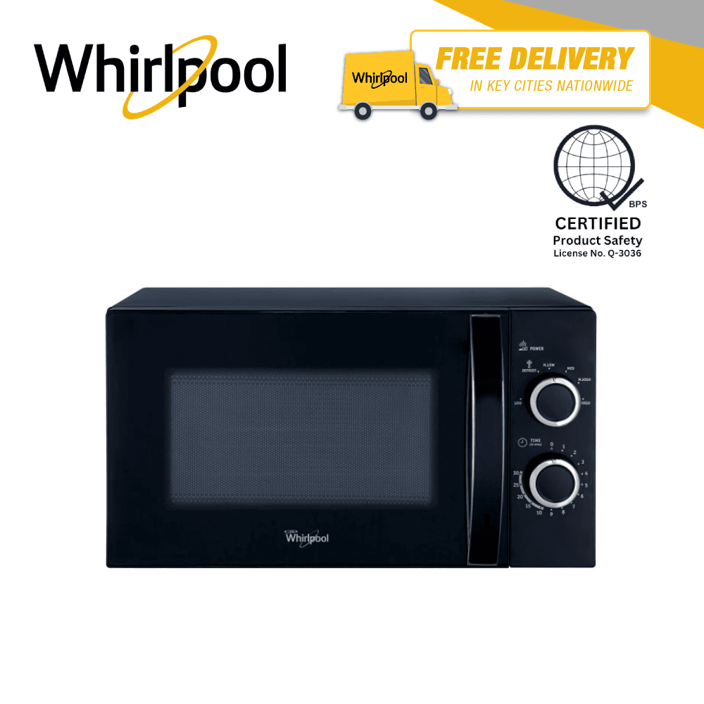 Whirlpool 20 Liter Mechanical Microwave Oven MWX201 XEB (Black)