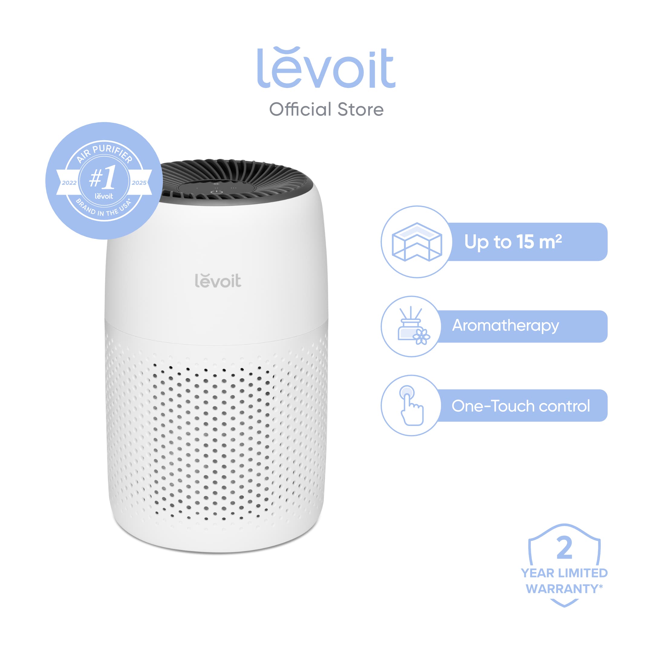 Levoit Core Mini Air Purifier Effective Area 15 ㎡ H11 True HEPA Filter (Air Purifier for Home)