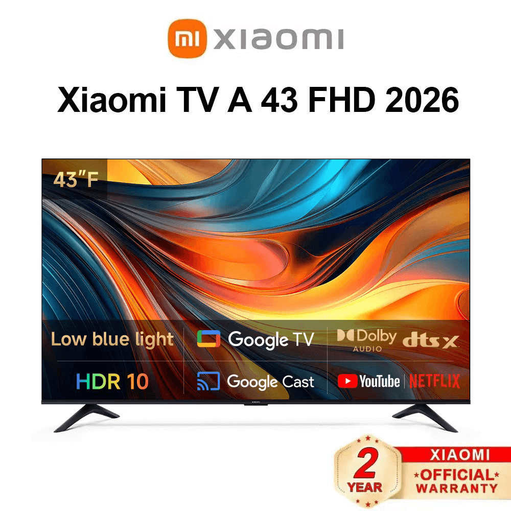 Xiaomi TV A 43 FHD 2026 43 Inch Smart Google TV Low Blue Light Dolby Audio Television DTS-X Premium Metal Smart TV