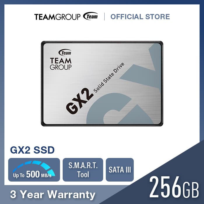 TEAMGROUP GX2 256GB 2.5" SSD SATA3 Solid State Drive