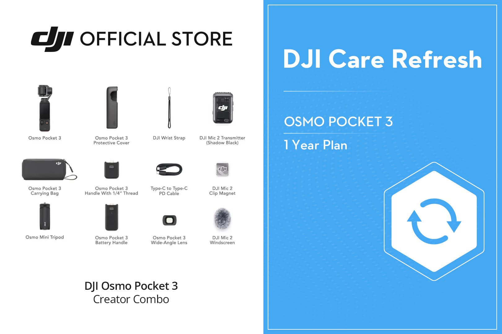 DJI Osmo Pocket 3 - Handheld 1-Inch CMOS & 4K/120fps