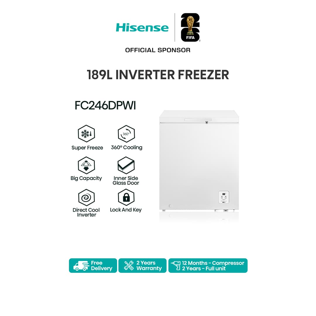Hisense 6.7 cu.ft Inverter Freezer (FC246DPWI)