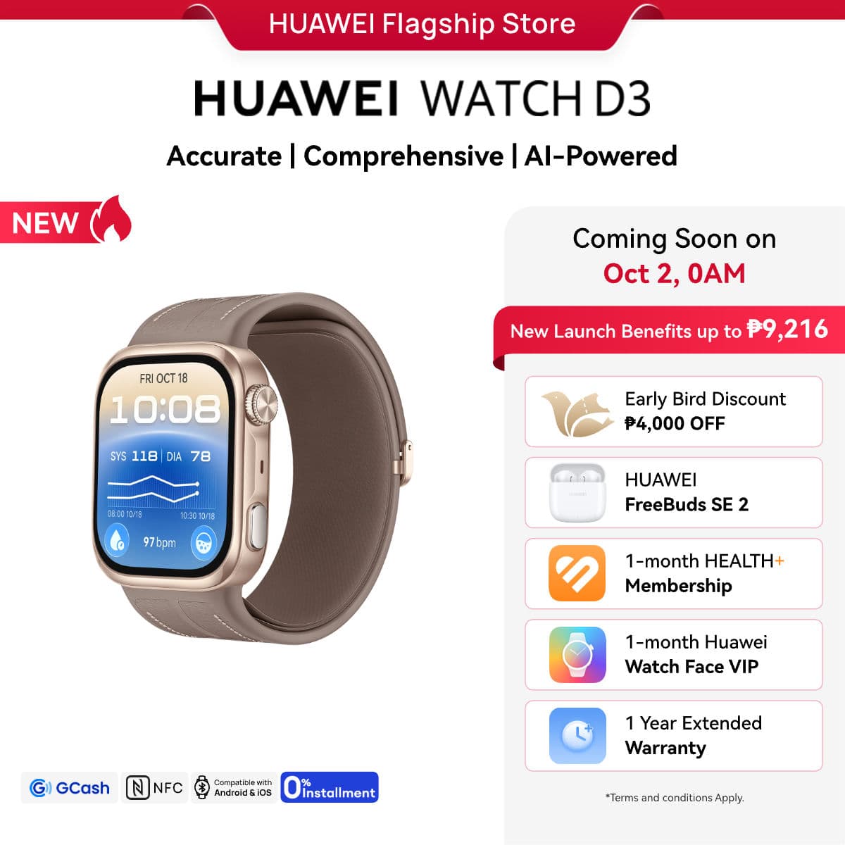 HUAWEI WATCH D3 Smartwatch