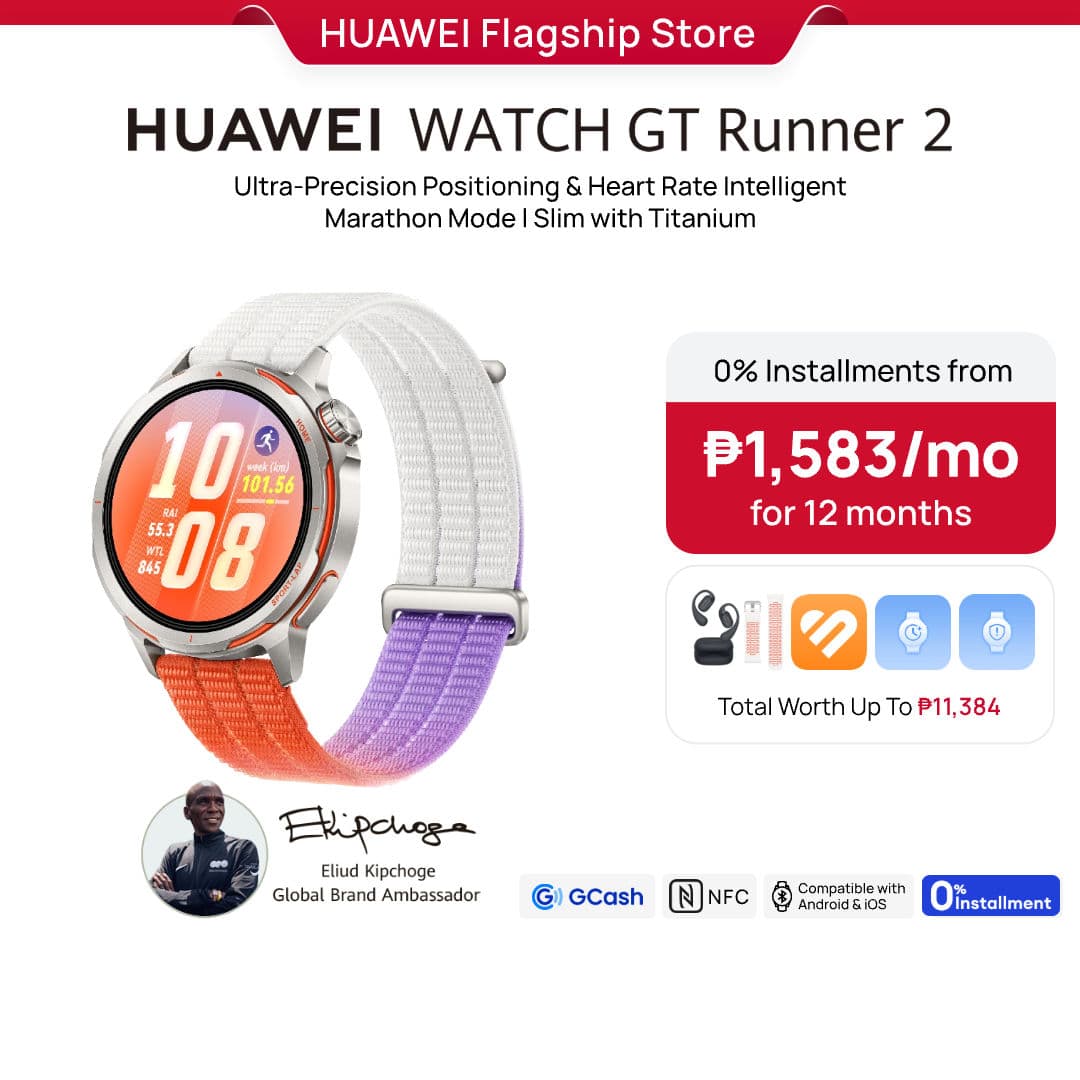 HUAWEI WATCH GT Runner 2 Smartwatch l Ultra-Precision Positioning & Heart Rate l Intelligent Marathon Mode l Titanium Strength with Feather Weight l CE-Certified ECG & Pulse Wave Arrhythmia l Up to 14 Days Battery Life