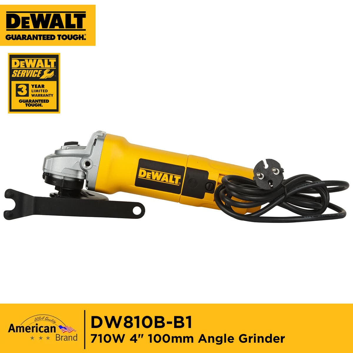 DEWALT DW810B-B1 710W 4" 100mm Angle Grinder