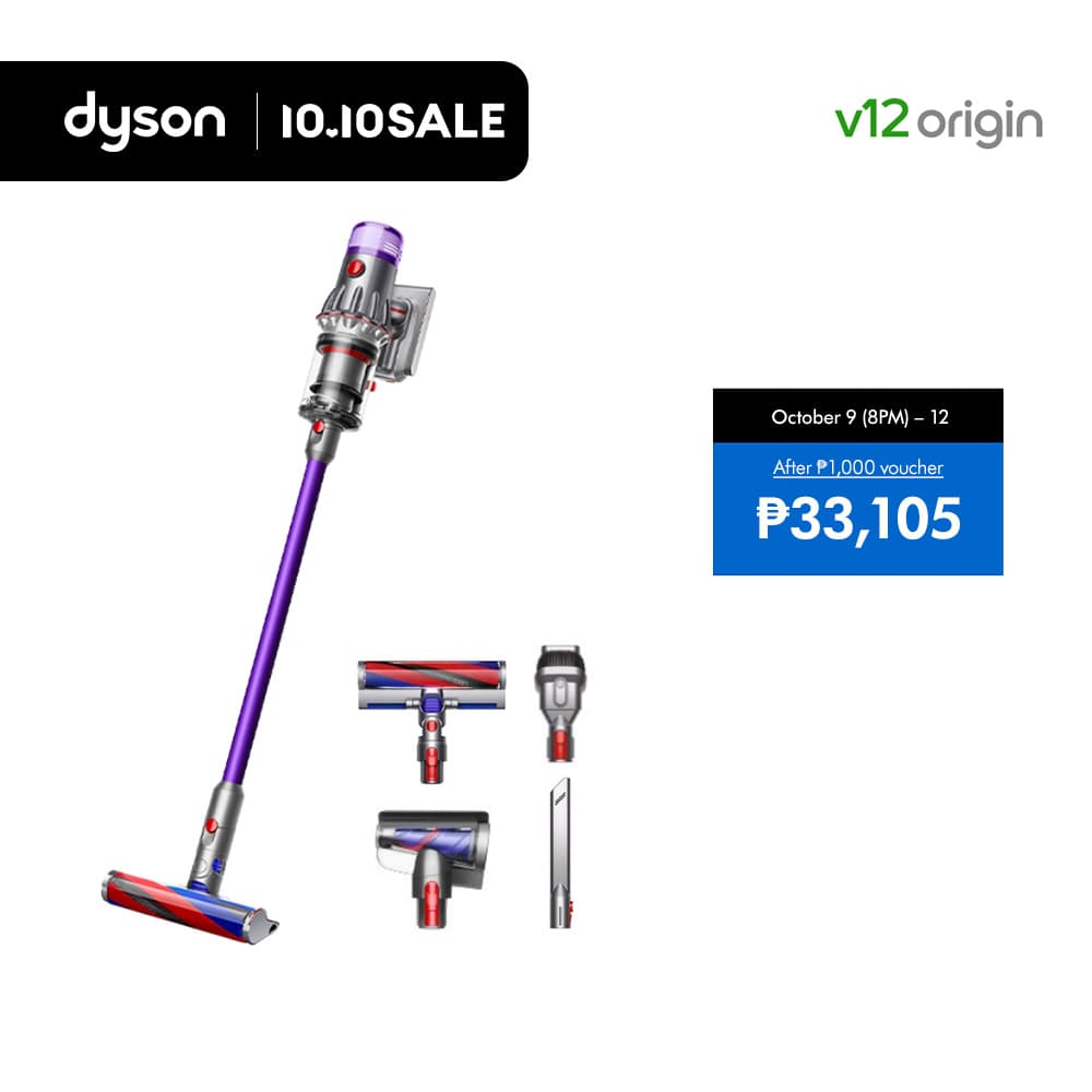 Dyson V12 Origin Cordless Vacuum Cleaner (Iron/Purple)