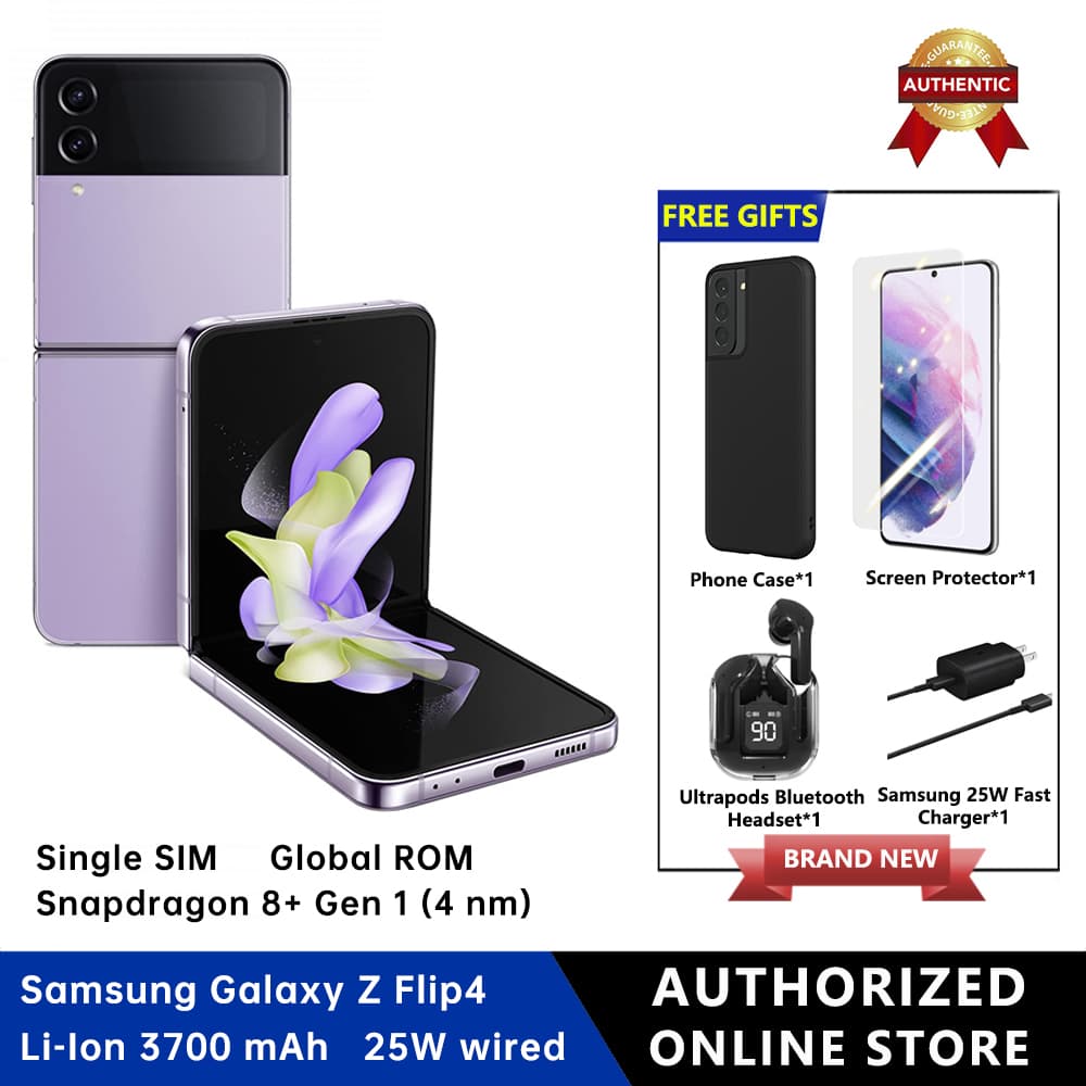 Samsung Galaxy Z Flip 4 Cell Phone 8GB RAM+128GB ROM Single Sim Smartphone