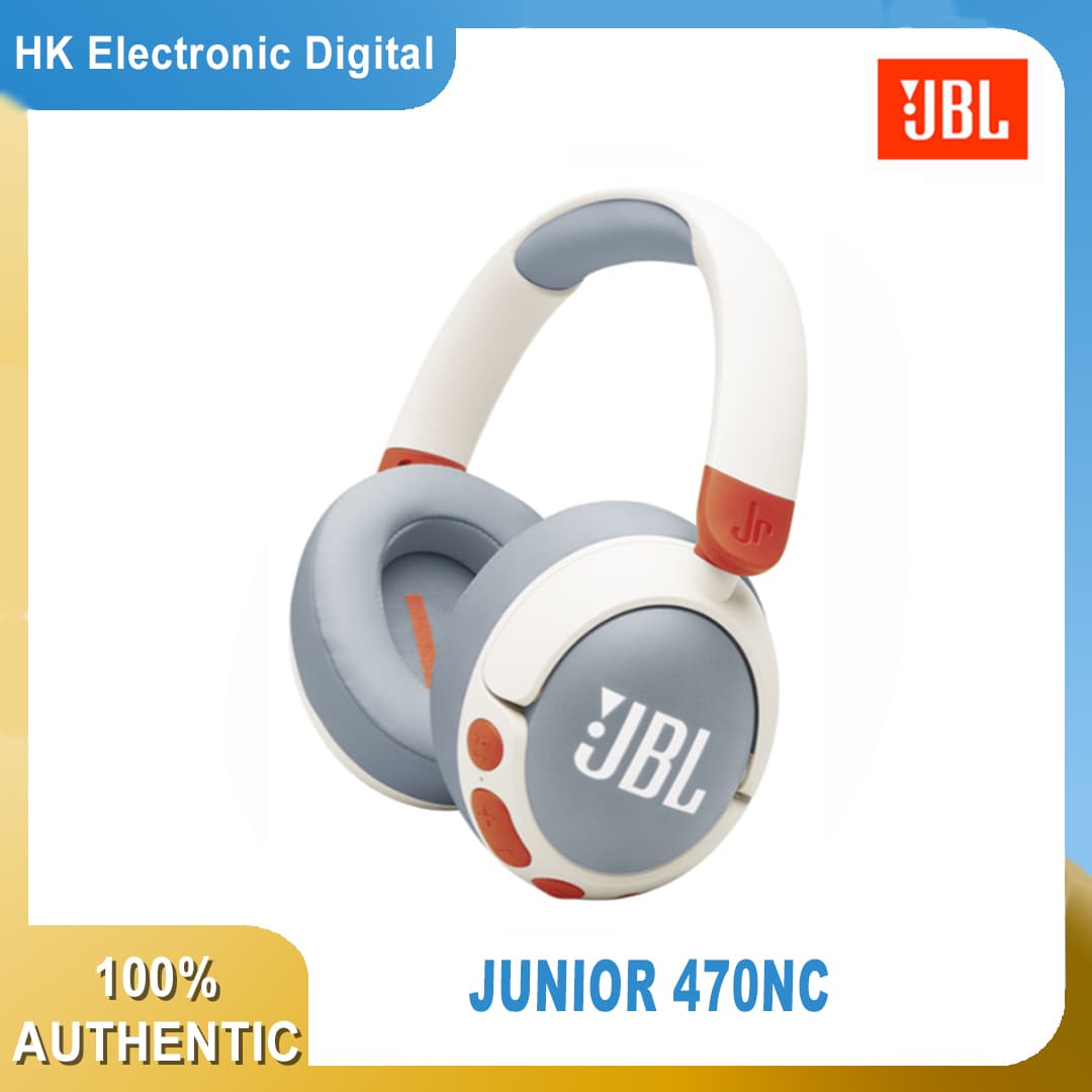 JBL Junior 470NC Wireless Over-Ear Noise Cancelling Kids Headphones Safe Sound (<85dB), Fit for Kids, Parental Control with Customizable Volume & Playtime and 50Hr Battery Life
