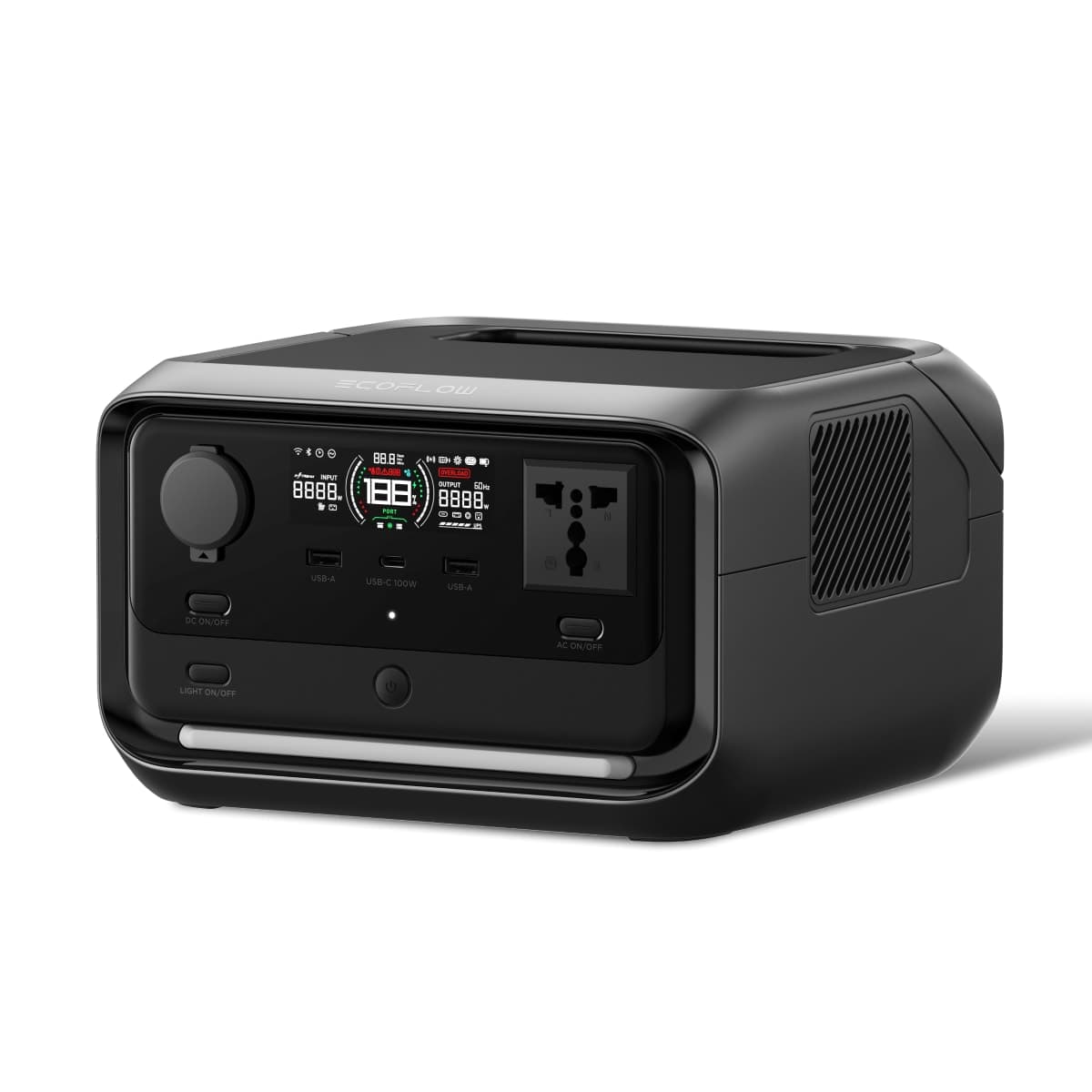 EcoFlow Portable Power Station RIVER 3 Plus, 286Wh LiFePO4 Battery, 3 Up to 1200W AC Outlets, <10 MS UPS, Expandable to 858Wh, <30 dB Quiet, 1Hr Fast Charging Solar Generator for Outdoor Camping/RV