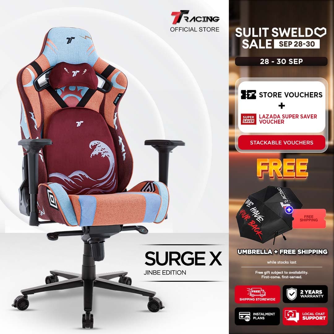 TTRacing Surge X Gaming Chair Ergonomic Home Office Chair Gaming Seat - 2 Years Official Warranty