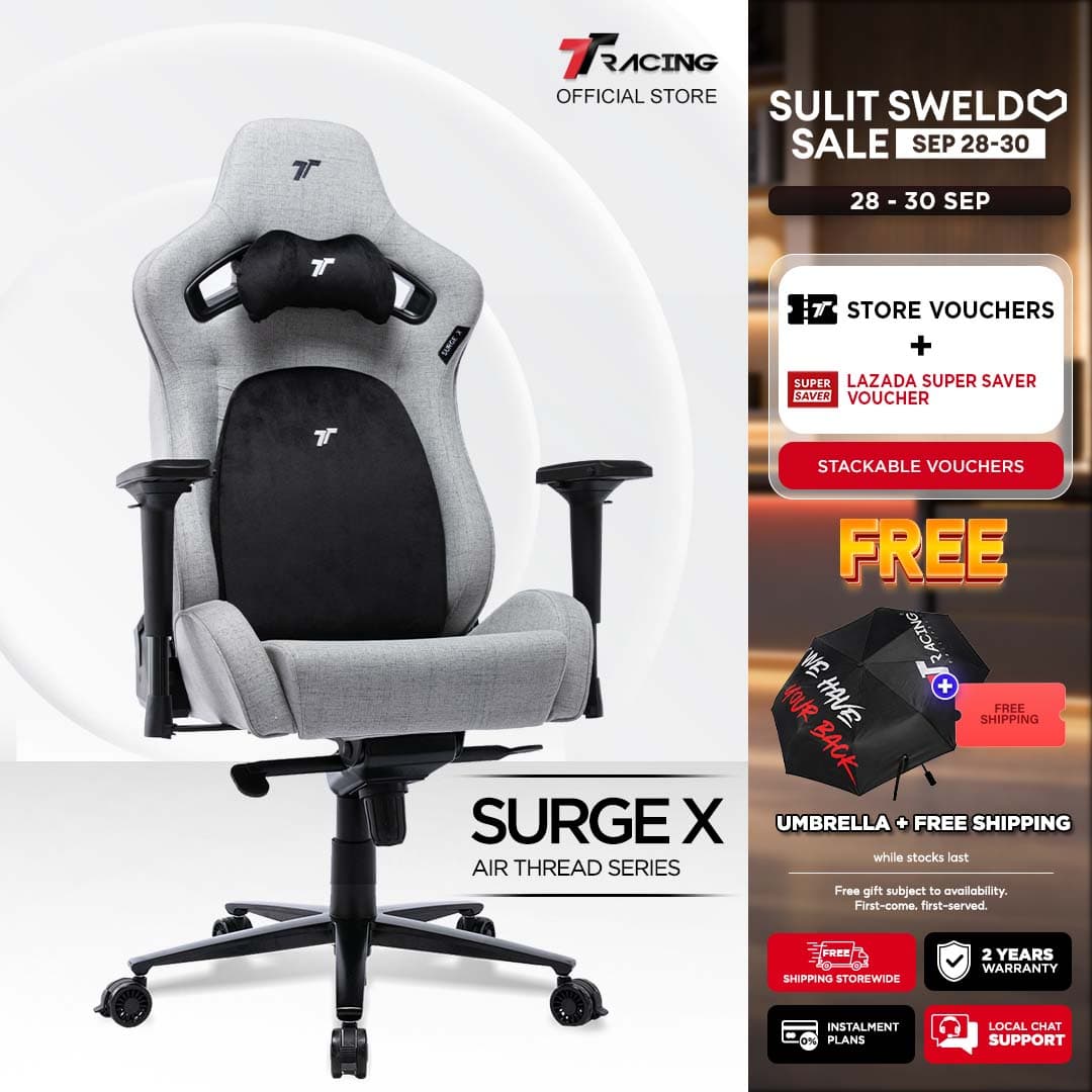 TTRacing Surge X Gaming Chair Ergonomic Home Office Chair Gaming Seat - 2 Years Official Warranty