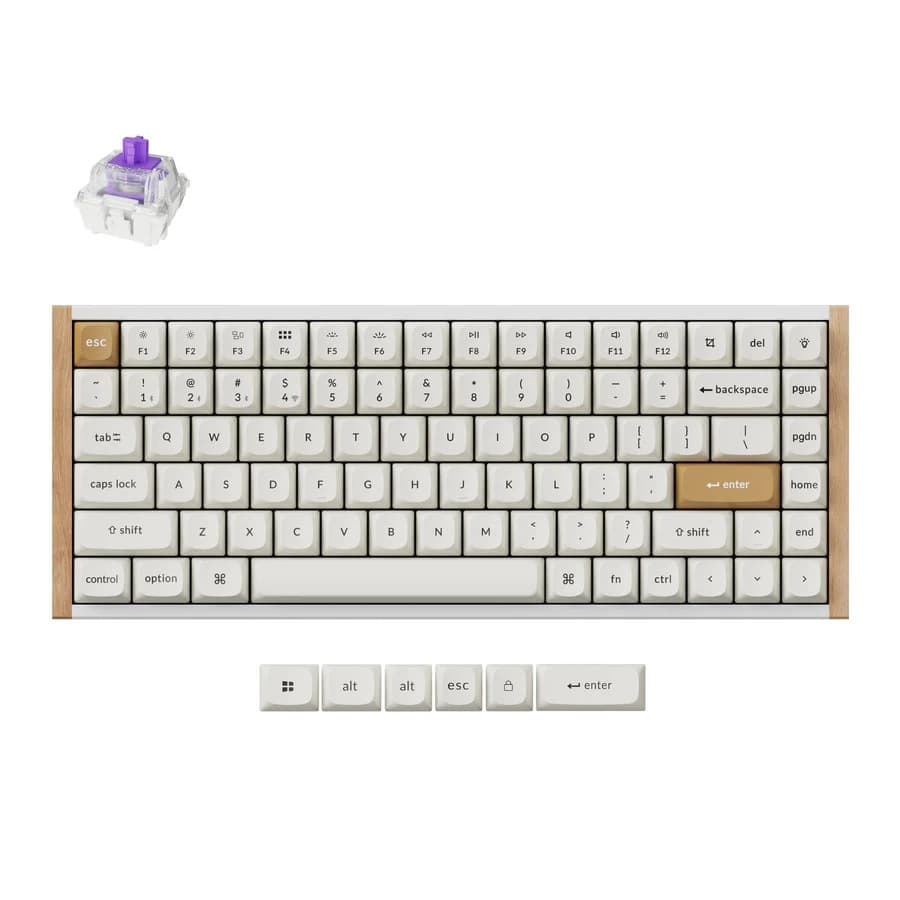 Keychron K2 HE Magnetic Keyboard, 75%, Tri-mode, RGB LED, QMK/Launcher, Hotswap