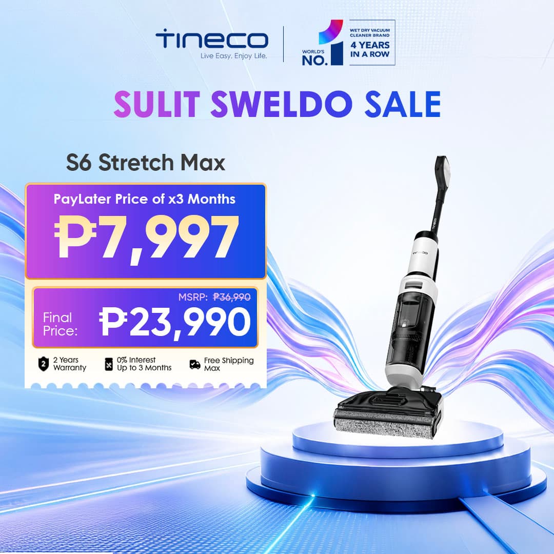 Tineco Floor One S6 Stretch Max Smart Wet Dry Vacuum Cleaner