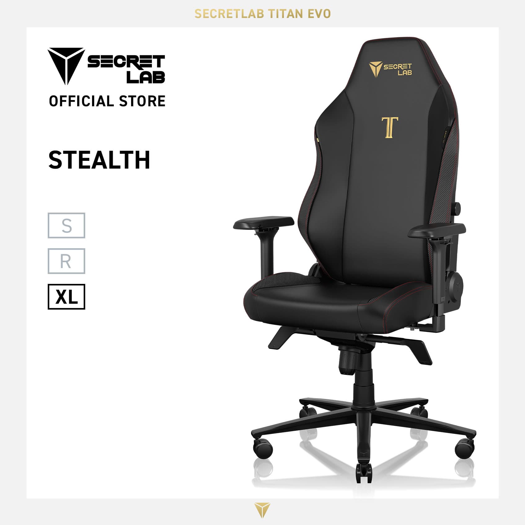 Secretlab TITAN Evo NEO™ Hybrid Leatherette Ergonomic Gaming Chair - Stealth with Head Pillow