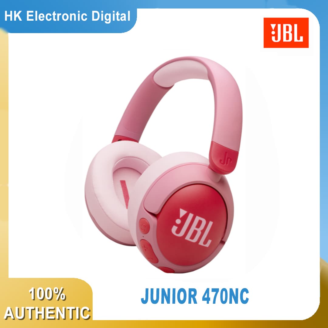JBL Junior 470NC Wireless Over-Ear Noise Cancelling Kids Headphones Safe Sound (<85dB), Fit for Kids, Parental Control with Customizable Volume & Playtime and 50Hr Battery Life