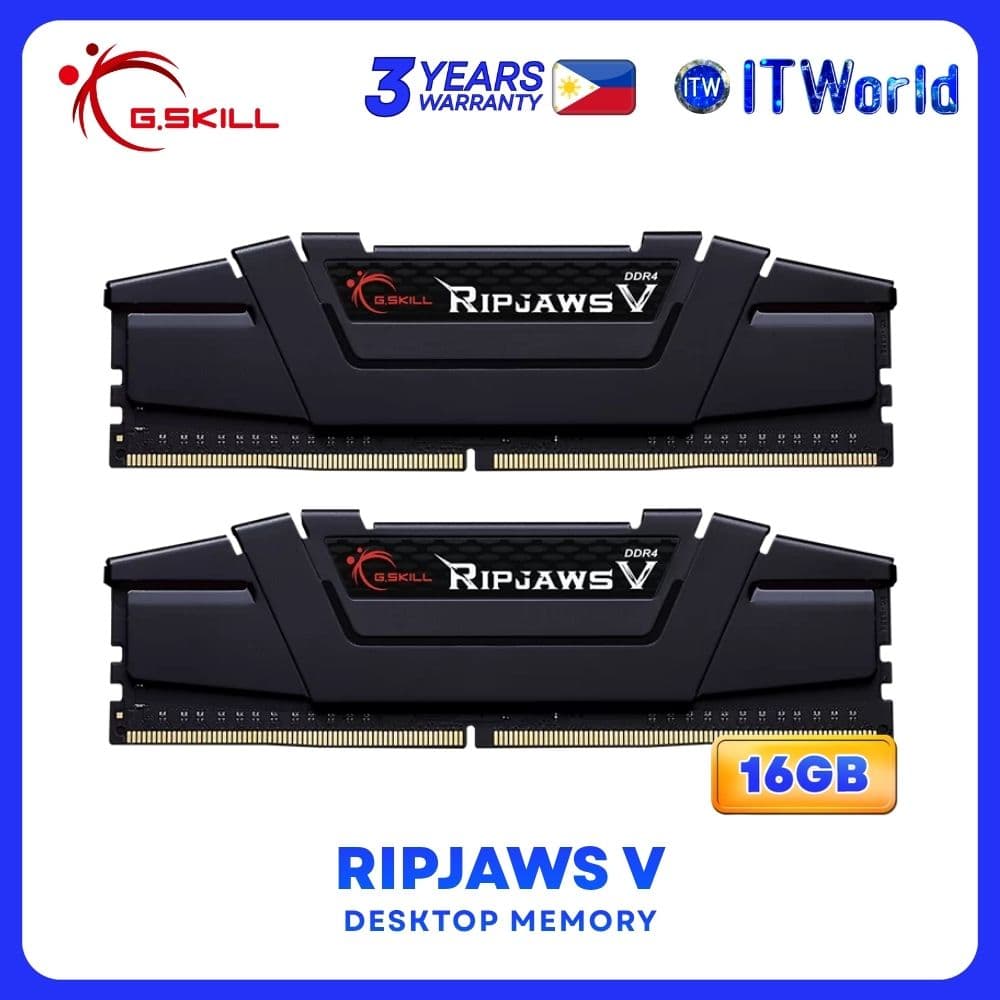 G.Skill Ripjaws V 16GB (2x8GB) DDR4-3600Mhz Unbuffered Dual Kit Desktop Memory F4-3600C18D-16GVK itw