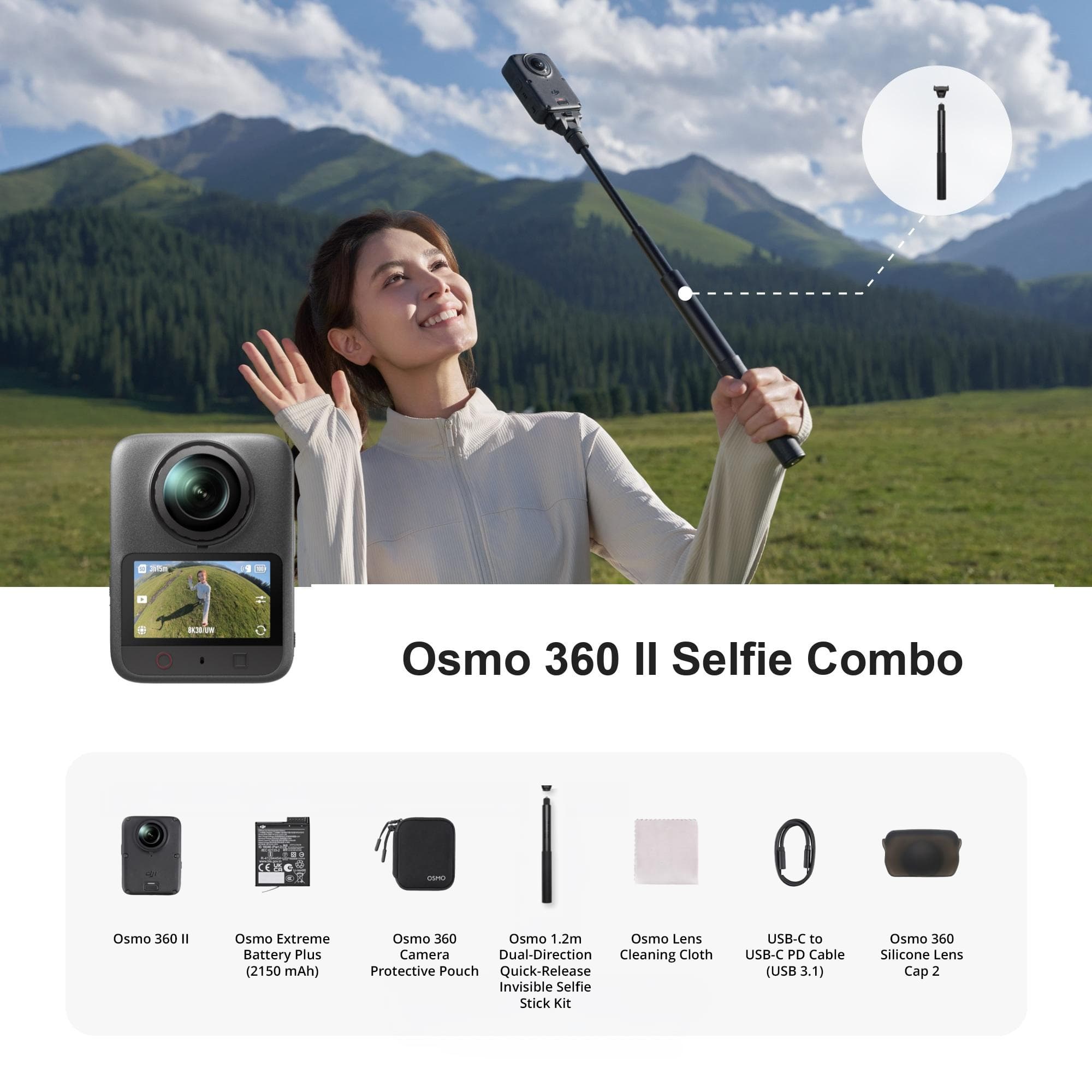 DJI Osmo 360 II, 8K 360° Camera