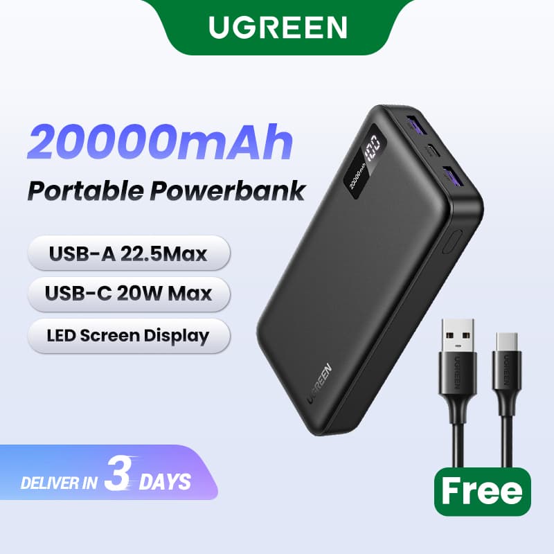 UGREEN 20000mAh 25000mAh Powerbank PD 145W Fast Charging Powerbank 10000mAh PD 20W for Dell Lenovo MacBook Air SAMSUNG S26 S25 Ultra xiaomi iPhone 18 17 pro max Mobile Phones Power Adapter