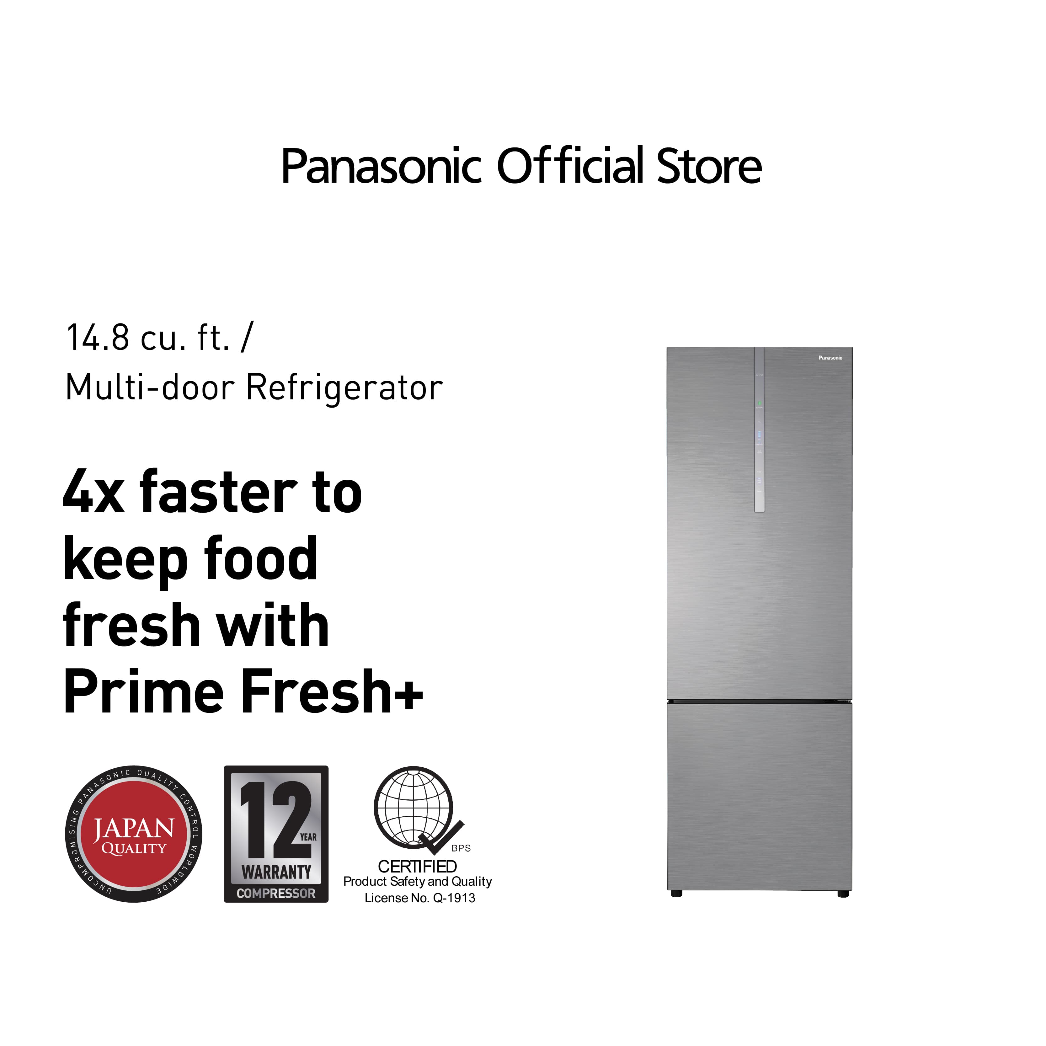 Panasonic NR-BX471CPSP 14.8 cu. ft. Steel Door Series 2 Door Bottom Freezer Inverter Refrigerator