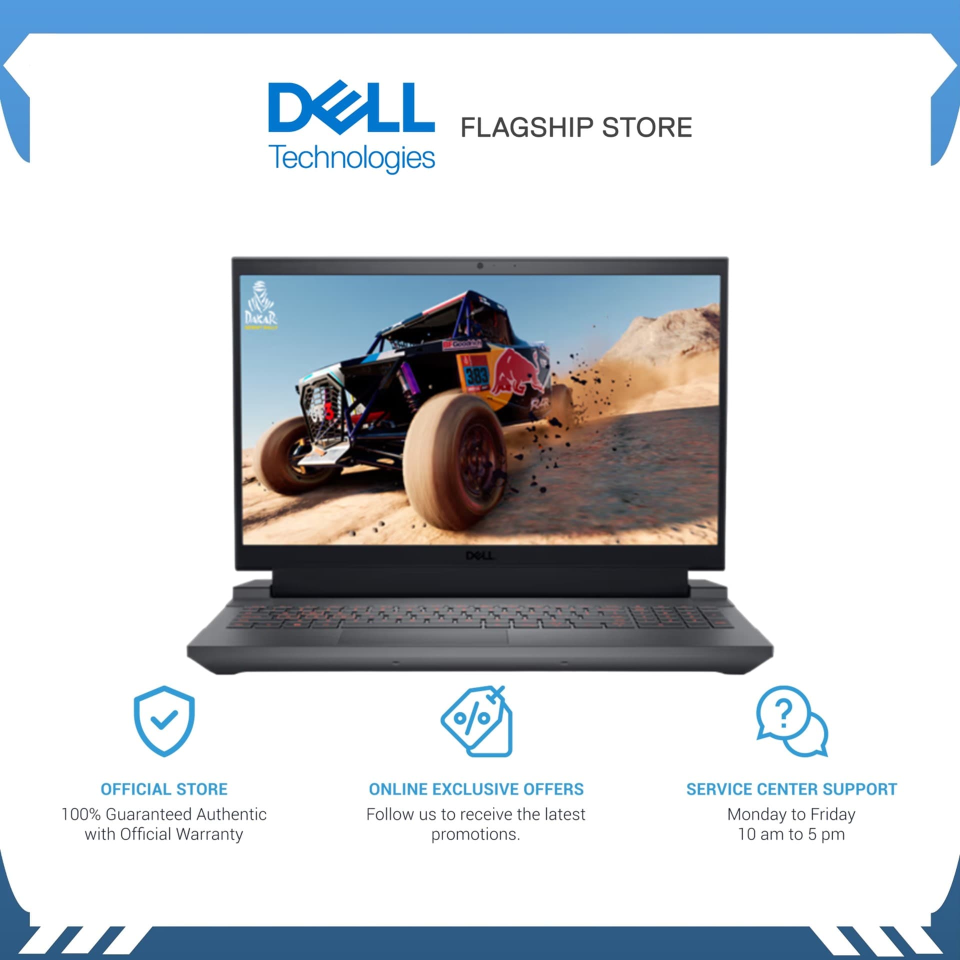 Dell G15 5530 Gaming Laptop 15 FHD 13th Gen i5 16GB RAM 512GB SSD NVIDIA GeForce RTX 4050 6GB GDDR6