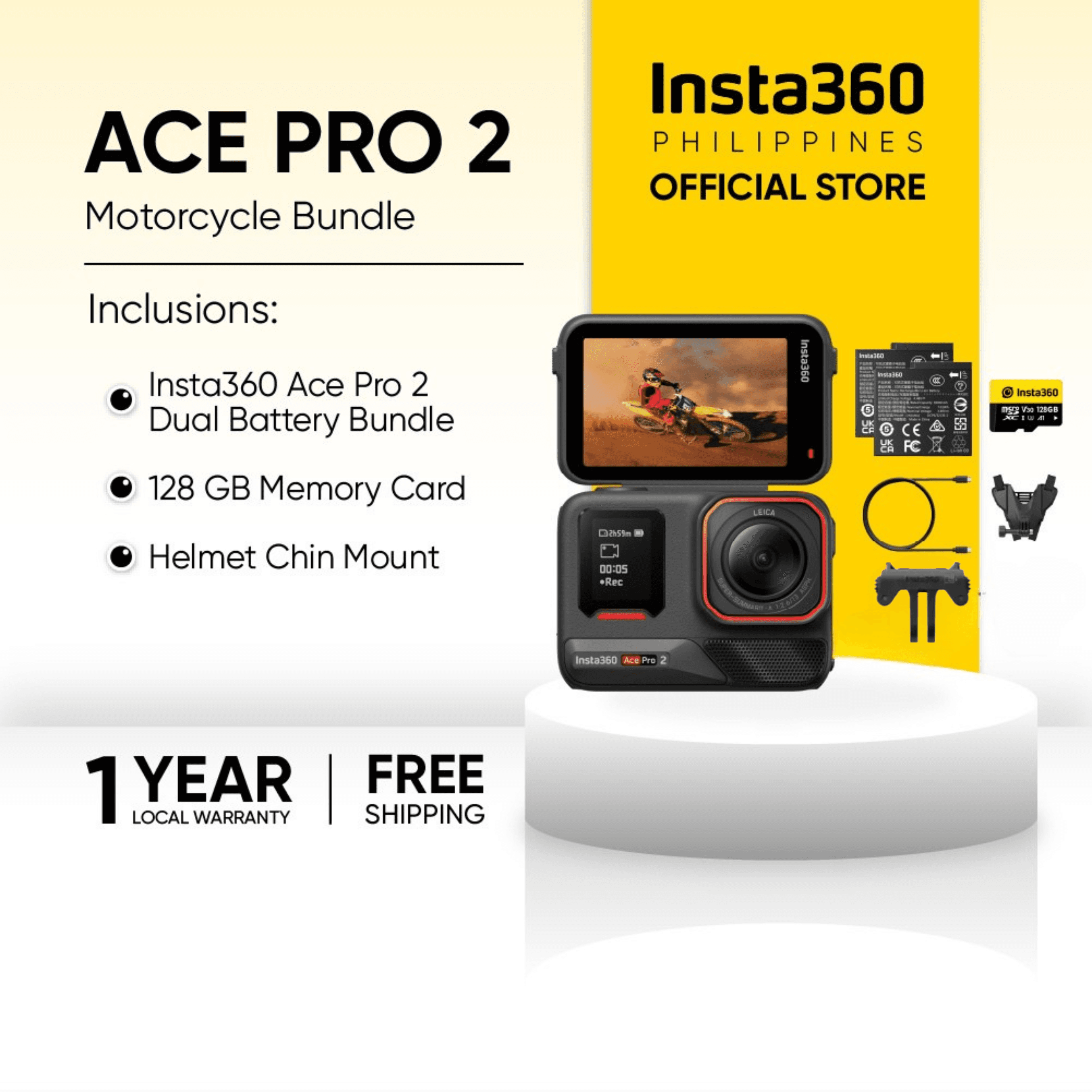 Insta360 Ace Pro 2 8K AI-Powered Action Camera with Unbeatable Low Light Performance