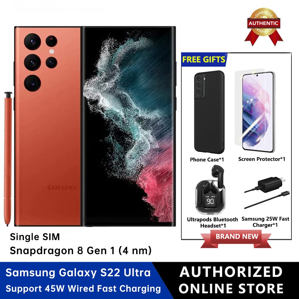 Samsung Galaxy S22 Ultra 5G Smartphone Single Sim 8GB RAM+128GB ROM US Version