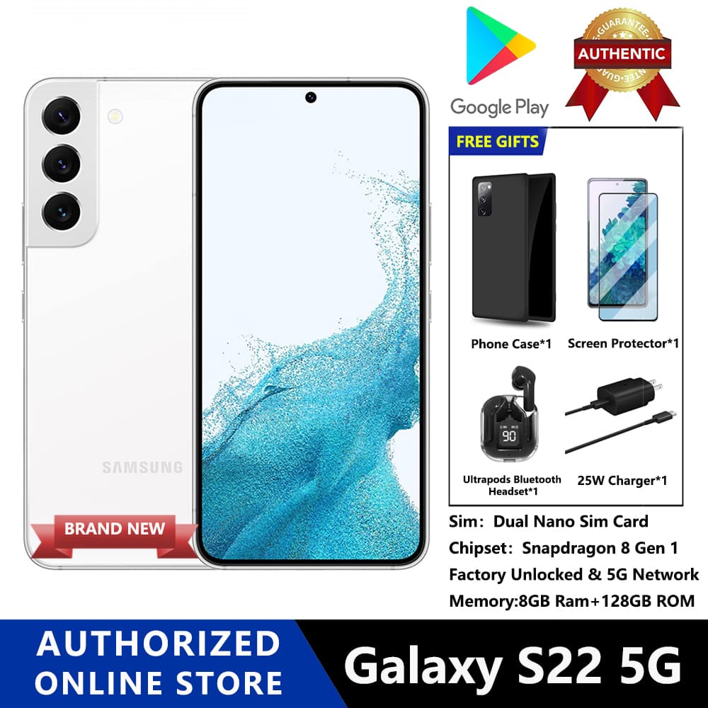 Samsung Galaxy S22 5G Cell Phone 8GB RAM+128GB ROM Dual Sim Smartphone