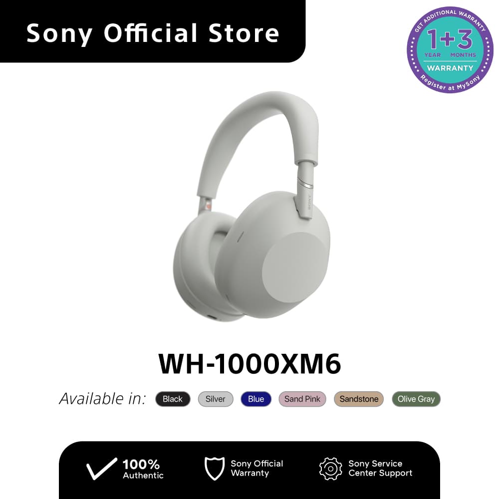 Sony WH-1000XM6 / WH 1000XM6 Wireless Best Noise Cancelling Bluetooth Headphones