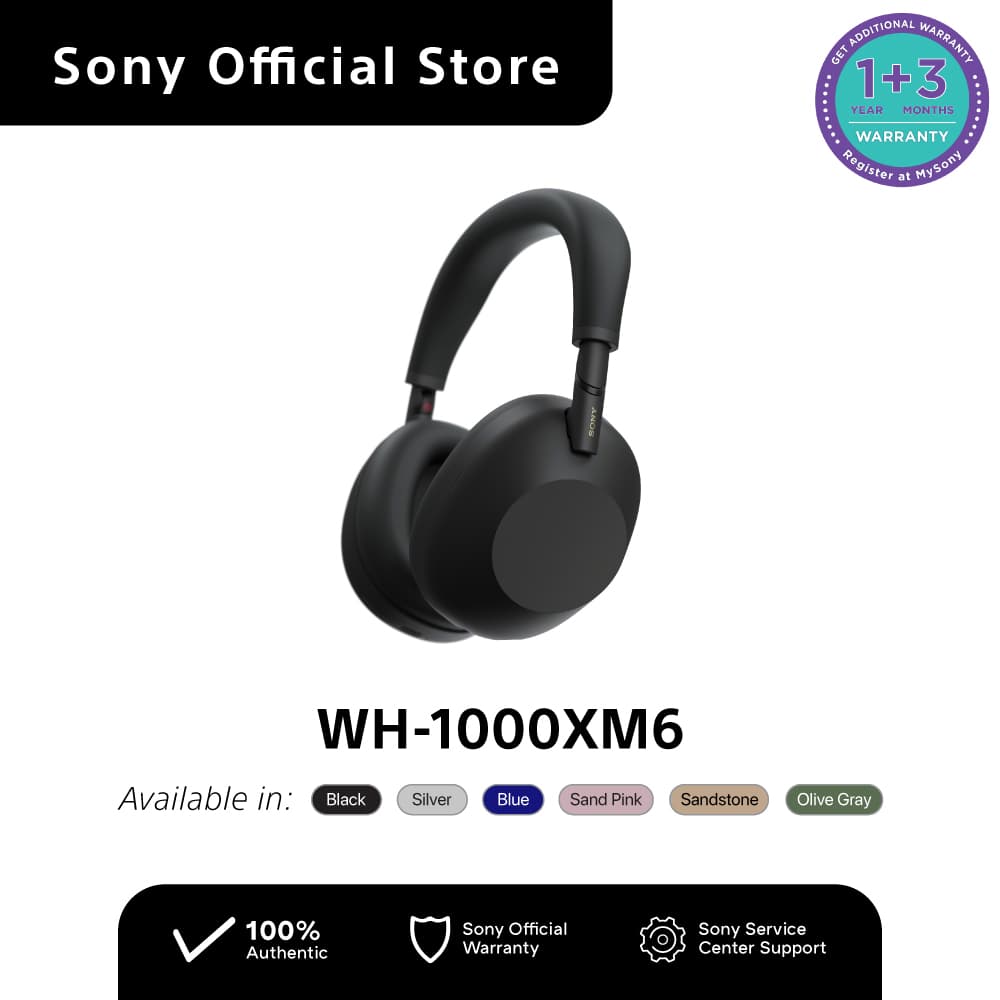 Sony WH-1000XM6 / WH 1000XM6 Wireless Best Noise Cancelling Bluetooth Headphones