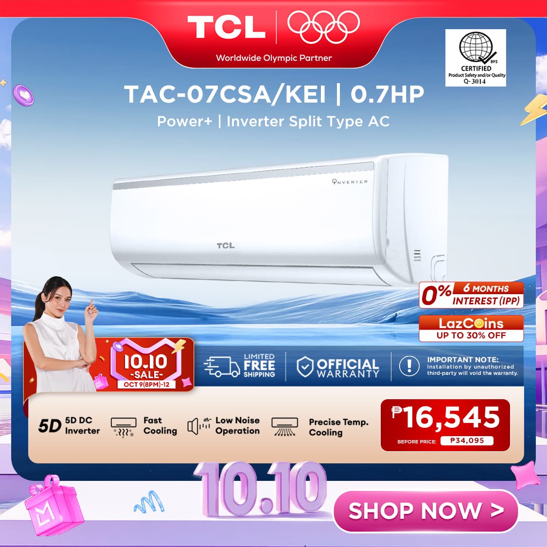 TCL KEI Series Inverter Aircon Split-type Air Conditioner