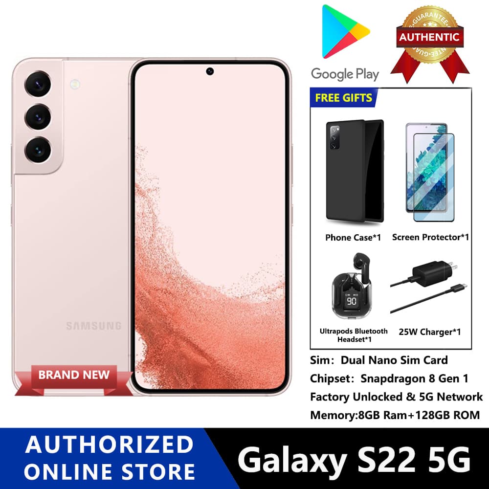 Samsung Galaxy S22 5G Cell Phone 8GB RAM+128GB ROM Dual Sim Smartphone