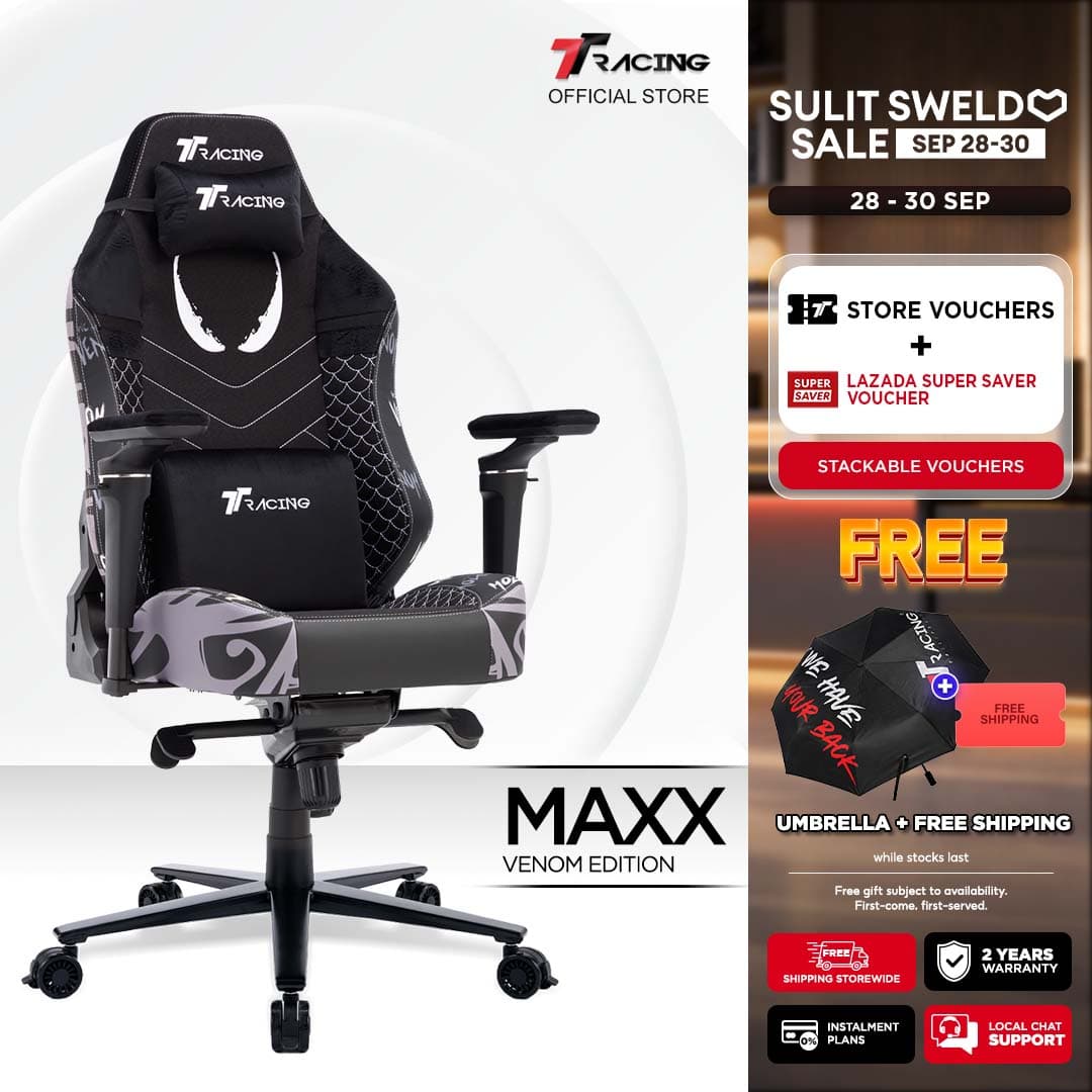 TTRacing Maxx Gaming Chair Ergonomic Home Office Chair Computer Chair - 2 Years Official Warranty