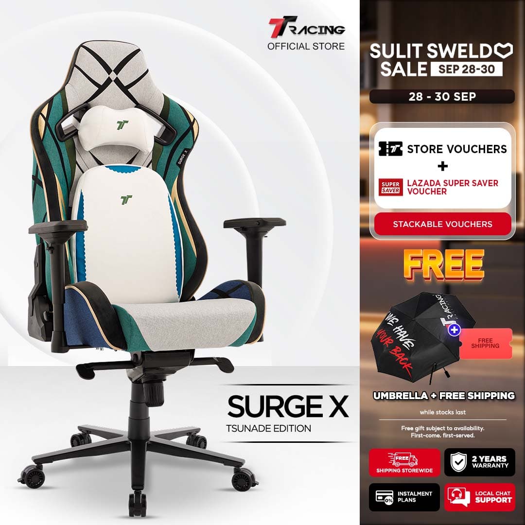 TTRacing Surge X Gaming Chair Ergonomic Home Office Chair Gaming Seat - 2 Years Official Warranty