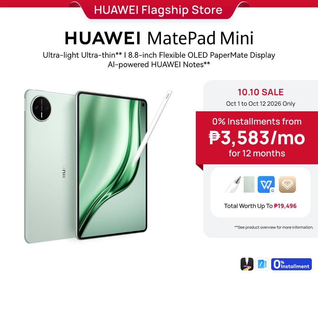 HUAWEI MatePad Mini Tablet l 8.8" Flexible OLED PaperMatte Display l 12+256 GB l AI-powered HUAWEI Notes l 6400 mAh battery
