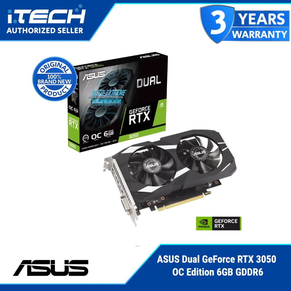 ASUS Dual GeForce RTX 3050 OC Edition 6GB GDDR6