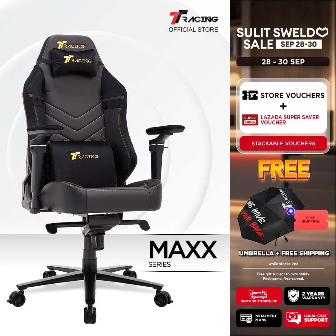 TTRacing Maxx Gaming Chair Ergonomic Home Office Chair Computer Chair - 2 Years Official Warranty