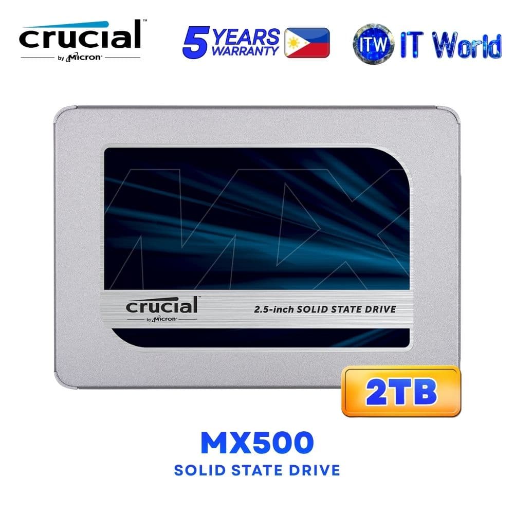 Crucial MX500 2TB SATA 2.5-inch 3D NAND Read 560MB/s 510MB/s Internal SSD CT2000MX500SSD1 itw
