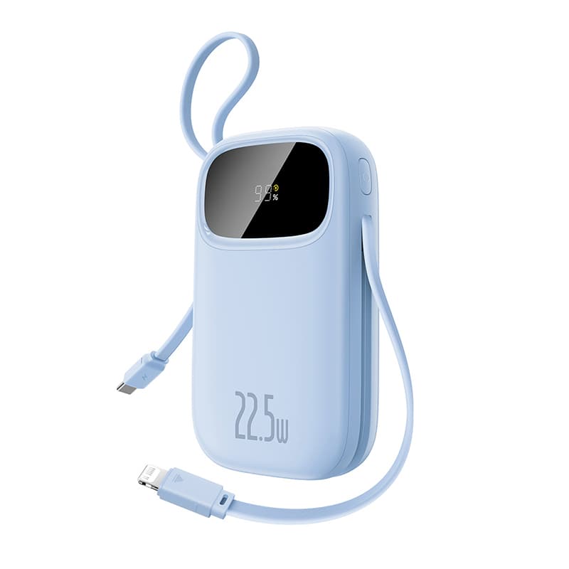 Baseus Qpow3 20000mAh Powerbank 22.5W Multi Device Charging Fast Charging with Built-in 2 Cable 4 Output 2 Input LED Display Portable Power bank Original