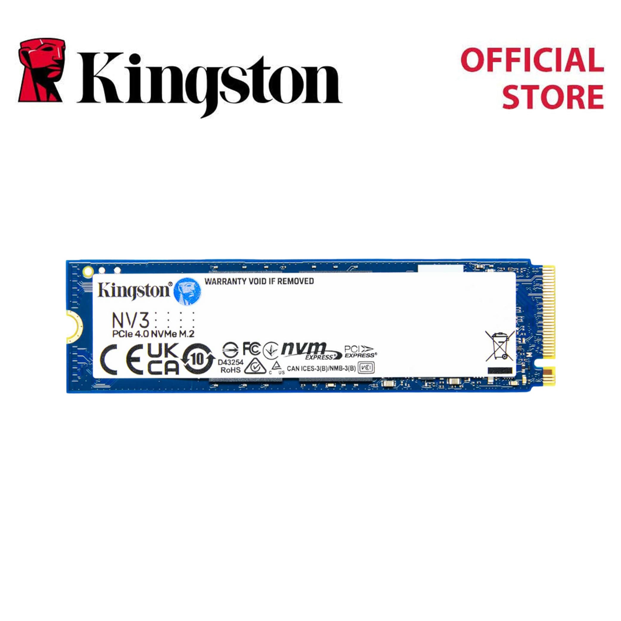 Kingston NV3 500GB/1TB/2TB M.2 2230/M.2 2280 PCIe 4.0x4 NVMe Internal SSD, Desktop/Laptop Drive
