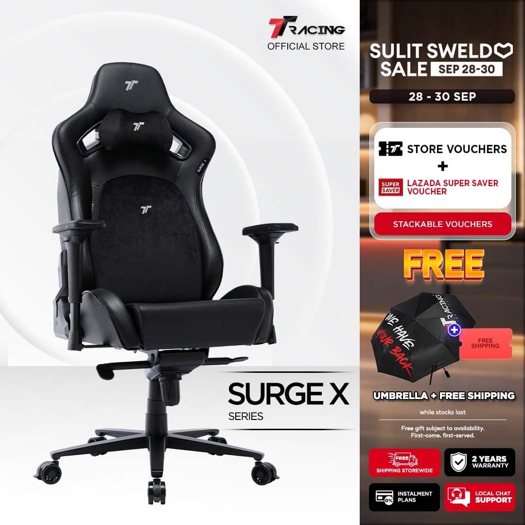 TTRacing Surge X Gaming Chair Ergonomic Home Office Chair Gaming Seat - 2 Years Official Warranty