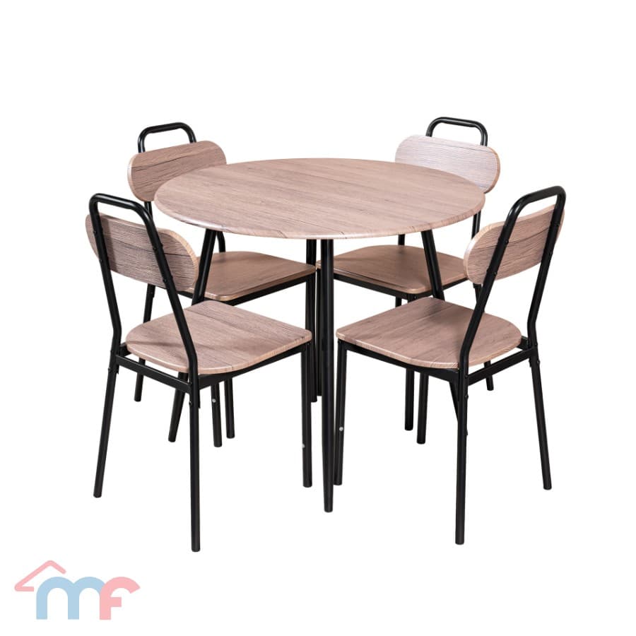 Mandaue Foam Elsie 4 Seater Round Dining Set