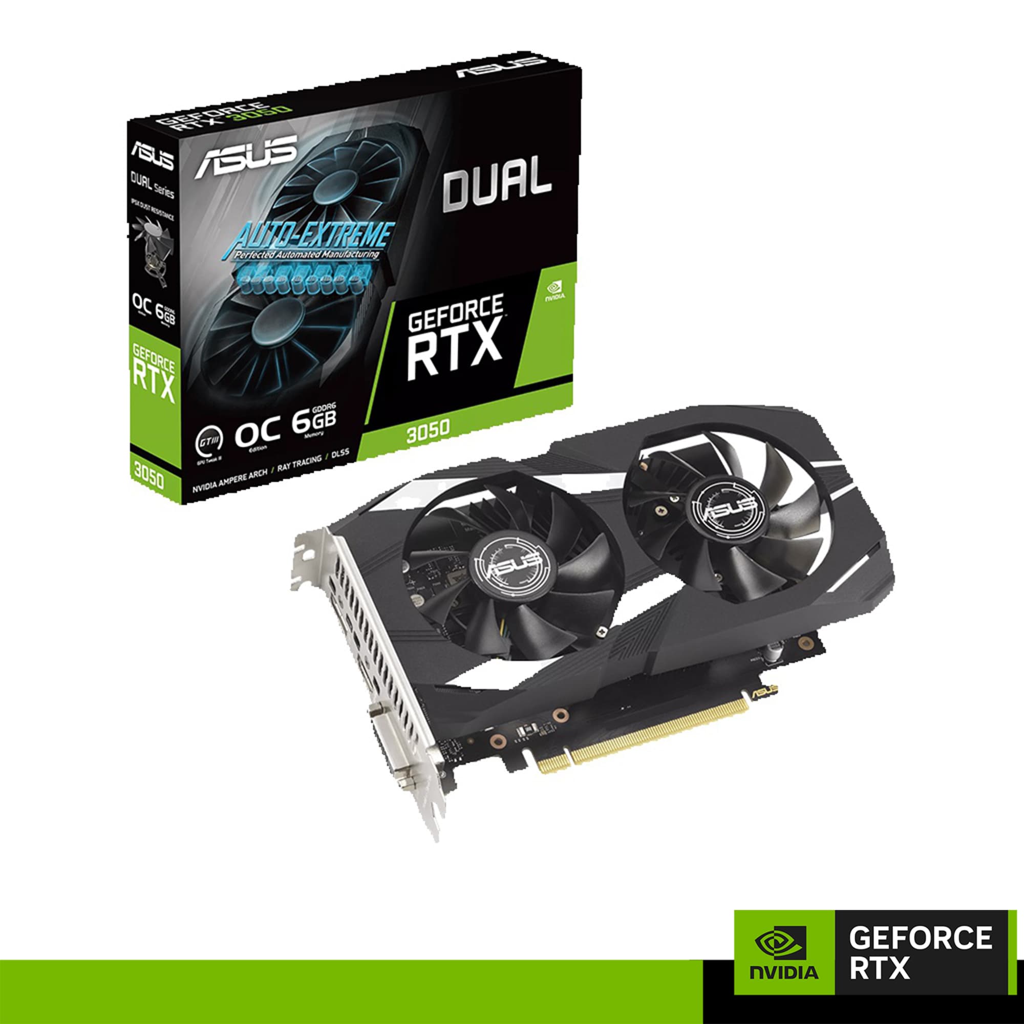 ASUS NVIDIA® GeForce® RTX™3050 DUAL OC 6GB GDDR6 96BIT