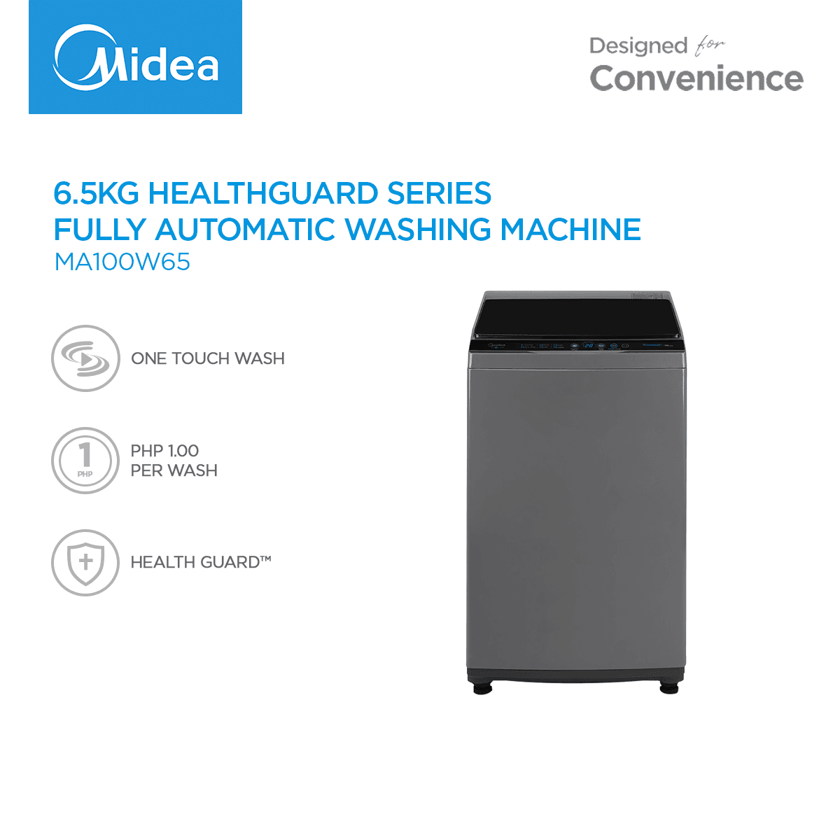 Midea 6.5kg HealthGuard Series Fully Automatic Top Load Washing Machine