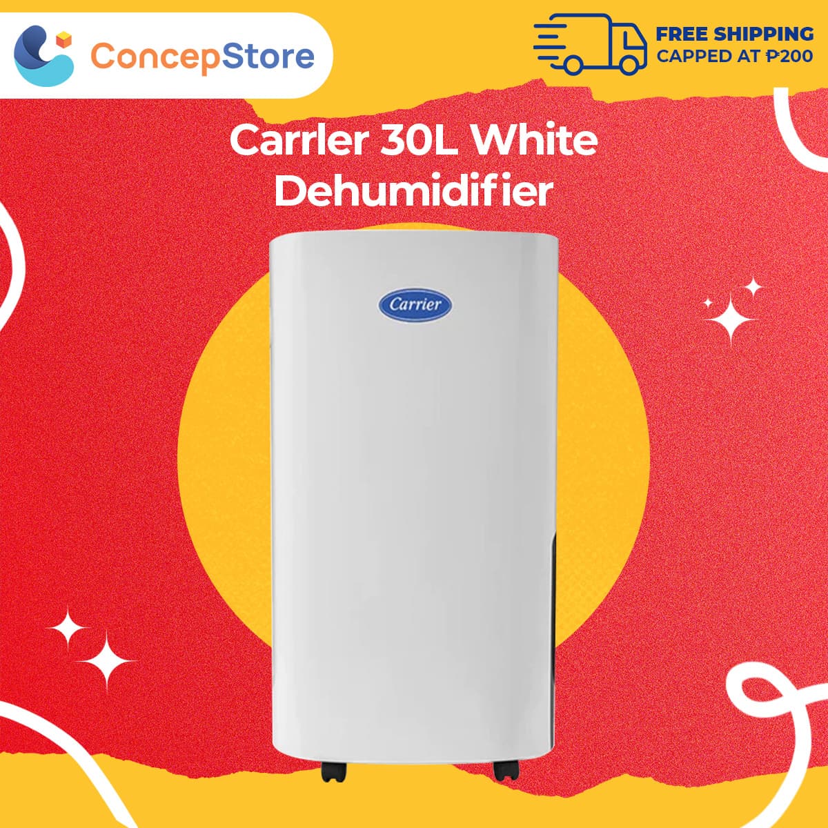 Carrier 30L White Dehumidifier
