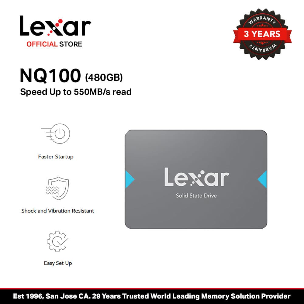 Lexar NQ100 2.5" SATA III (6Gb/s) Easy Set Up Internal SSD - SSD