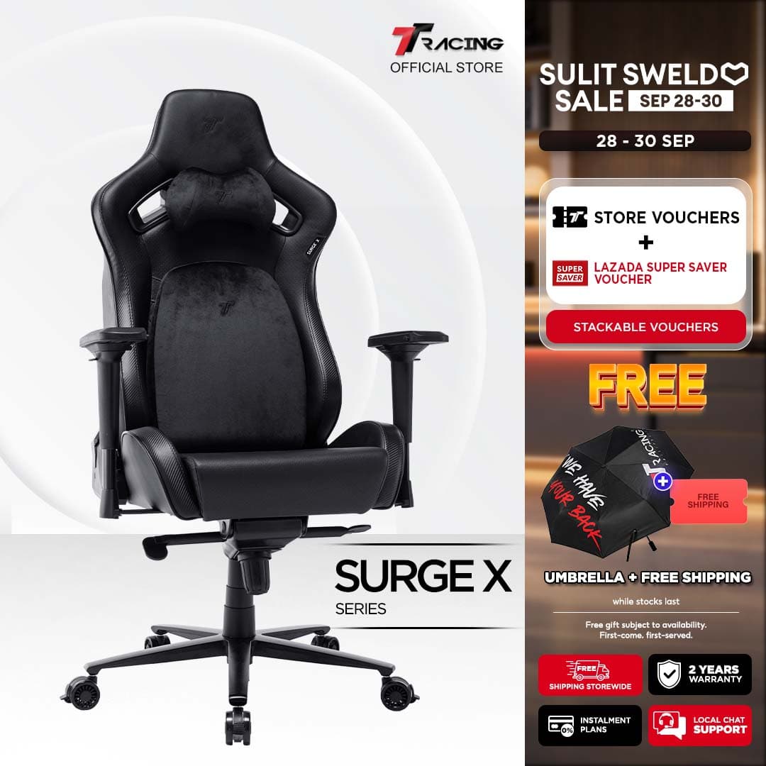 TTRacing Surge X Gaming Chair Ergonomic Home Office Chair Gaming Seat - 2 Years Official Warranty