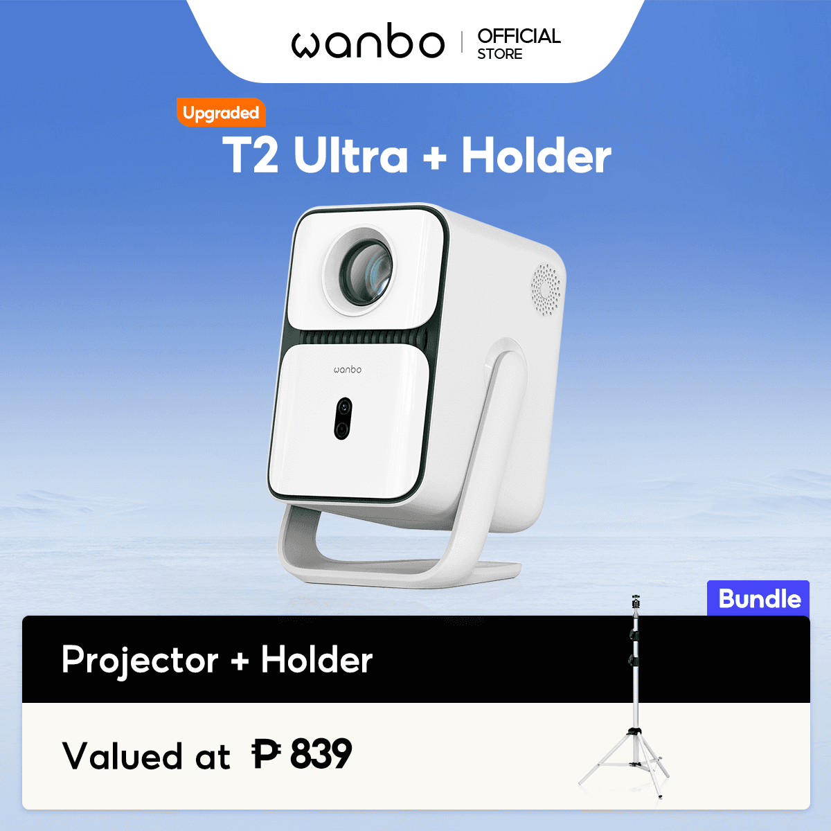 [Upgraded] Wanbo T2 Ultra Gimbal Projector Google TV 14 Free Angle 1080P FHD Auto Focus Home Cinema