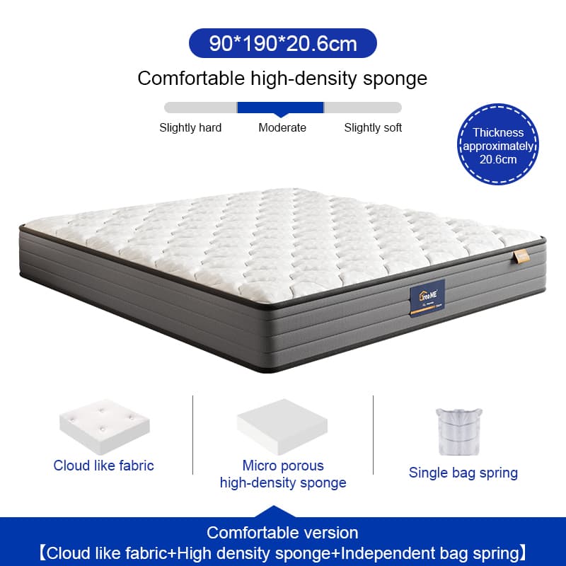 DreaME 9/12inch Spring Mattress Single/Twin/Queen/King Size Optional 10 Years Warranty Memory Foam Mattress Medium Hardness Double Bed Mattress with Great High Rebound Bed Sponge Cushion and Spring, Fitting for Multi-Age and Weight Groups, Fast Ship