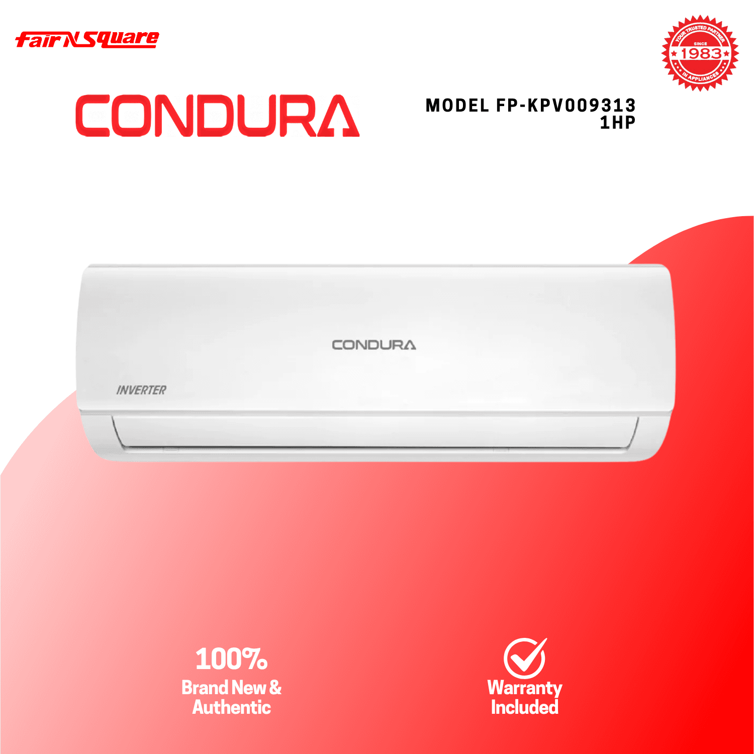 Condura Split Aircon Inverter 1HP (FP-53KPV009313)