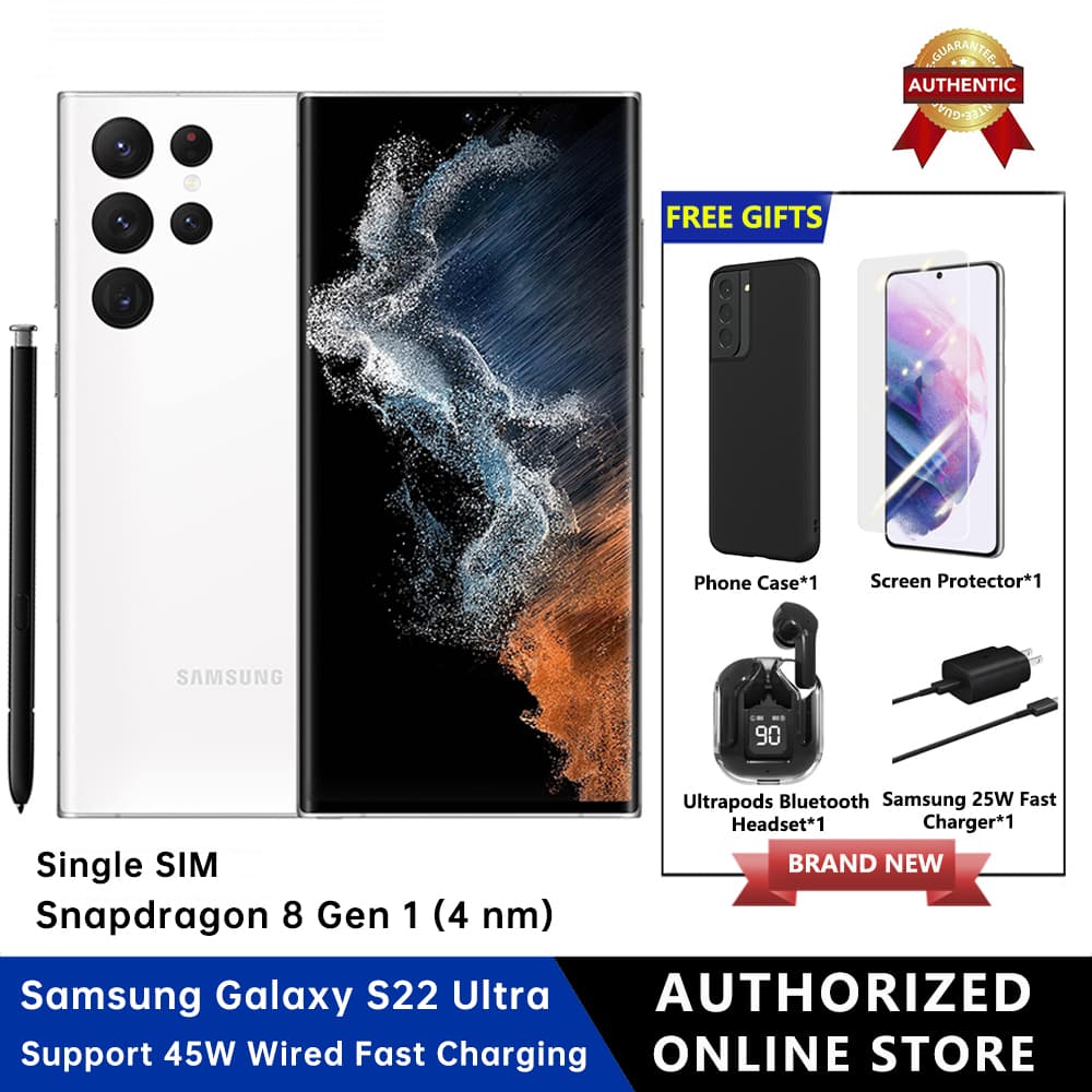 Samsung Galaxy S22 Ultra 5G Smartphone Single Sim 8GB RAM+128GB ROM US Version
